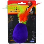 Feather-topped cat toy Polyester covered with acrylic base