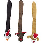 Skinneeez stuffing free durable dog toy Made of tough ballistic nylon material that will stand up to aggressive play Features squeaker in the head and tail Satisfies dog s hunting instinct as it simulates prey