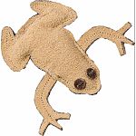 The leather frog cat toy is made with real leather which cats crave.
