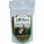 100% organic nesting herbs plus herbs that help create an environment that lice, moths and other pests find unwelcoming Helps support laying and reproductive systems Contains lemon balm and chamomile to help calm and de-stress Created to be added directly