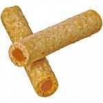 For Dogs. A granulated stick of rawhide is stuffed with a wholesome, meaty mixture. The resulting treat couples the teeth cleaning advantages of a long lasting chew with the delicious taste of the stuffing. Case of 24 sticks.