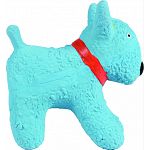 Perfect for puppies and toy breeds Latex dog shaped toy with squeaker Hours of durable fun