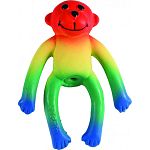 Perfect for puppies and toy breeds Latex monkey shaped dog toy with squeaker Hours of durable fun