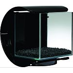 11.6 x 13 x 13.28 inch straigt edge glass tank with a platic higned top for easy access to tank. Features marineland 3-stage hidden filtration containing a rite-size z cartridge and marineland bio-foam . Also comes with an adjustable flow filter pump and