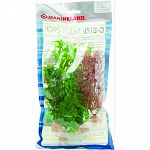 Pack contains 4 silk plants: 6 in foxtail, 6 in cabomba, 9 in corkscrew val, 9 in green bacopa Provides cover for the fish and reduces fish stress Easy to install and clean