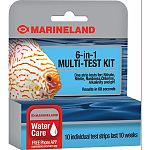 Marineland 6-in-1 multi-test kit provides a valuable tool tomonitor and ensure aquarium water chemistry is safe for yourfish The kit has a one strip test for: nitrate, nitrite, hardness, chlorine, alkalinity and ph. Just dip and read for fast accurate res