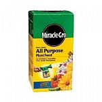 Miracle Gro All Purpose Plant Food is a water soluble formula that is perfect for all types of plantlife, including houseplants, outdoor plants, vegetables, trees and shrubs. America s favorite plant food helps your plants grow bigger and more lush with