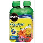 Use to feed plants, shrubs, trees, and flowers in the liqua-feed applicator system. Each refill bottle contains Miracle-Gro all purpose plant food in a ratio that is twelve parts nitrogen, four parts phosphorus, and eight parts potassium.
