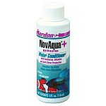 Removes heavy metals from tap water. Provides health aids including immunizers and vitamins to fish. Provides protective slime coating to fish to repel viruses and bacteria from fish. Amine-free.