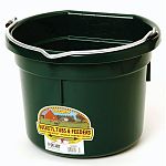 Little Giant 8 Quart Flat Back Plastic Bucket. Ideal for minature horses, goats or sheep. Its compact size makes it handy for everyday chores around the barn or at home. Ribs under the rim improves strength.